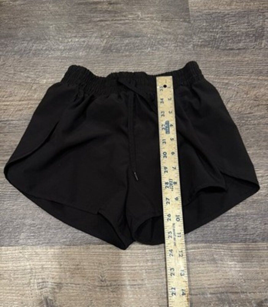 90 Degrees By Reflex Girls Running Shorts, Black, Size Medium (10) SKU211